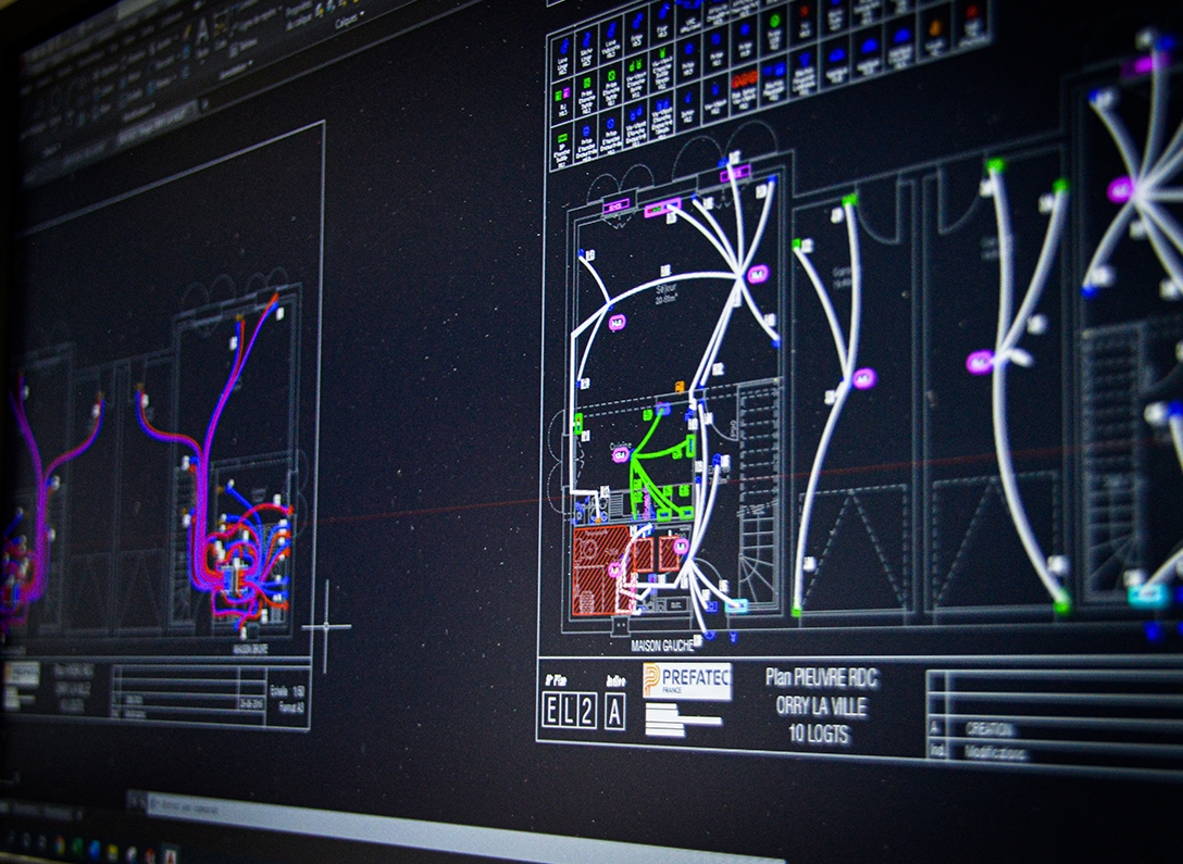 Bureau d'études : plan des installations électriques d'une maison